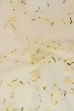 Mesh - Embroidery Floral - Champagne 09