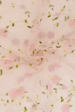 Mesh - Embroidery Floral - Light Pink 11