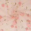 Mesh - Embroidery Floral - Salmon Pink 01