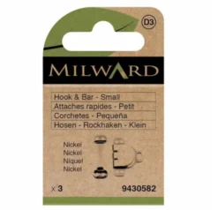 Milward - Broek- en rokhaken maat S - Nikkel