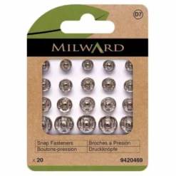 Milward - Drukknopen aannaaibaar - assortiment Zilver