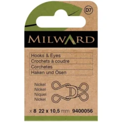 Milward - Haken en Ogen - 22x10.5mm - Nickel