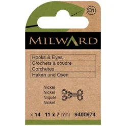 Milward - Haken en Ogen - 11x7mm - Nickel