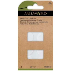 Milward - Klittenband Zelfklevend Rond Wit - 20mm