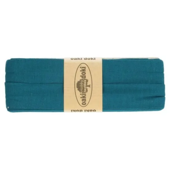 Oaki Doki Tricot Biaisband - Donker Petrol 211