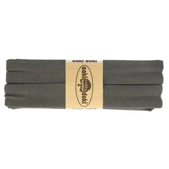 Oaki Doki Tricot Biaisband - Donker Grijs 115