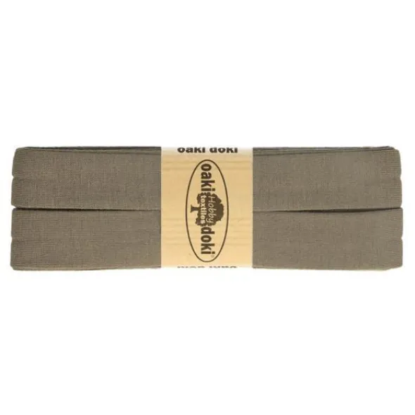 Oaki Doki Tricot Biaisband - Donker Taupe 543