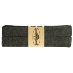 Oaki Doki Tricot Biaisband - Gemeleerd Antraciet 068