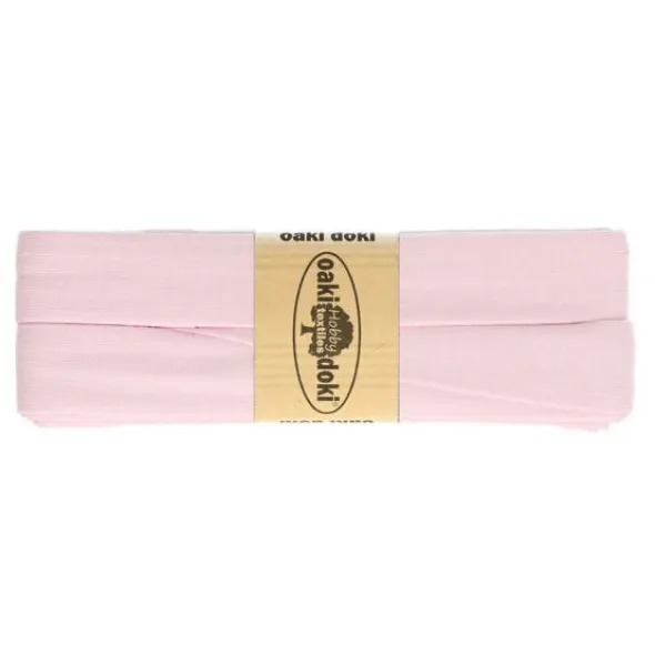 Oaki Doki Tricot Biaisband - Licht Roze 011