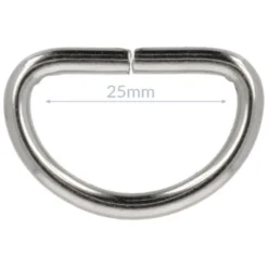 Opry D-ring - Nikkel-25mm