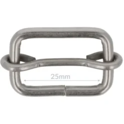 Opry Gesp met schuif - Mat Silver - 25mm