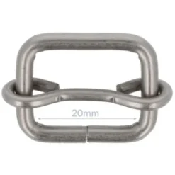 Opry Gesp met Schuif - Mat Silver - 20mm