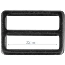 Opry Gesp Plat - Dark Silver - 32mm
