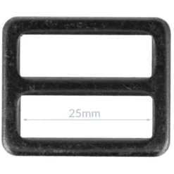 Opry Gesp Plat - Dark Silver - 25mm