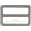Opry Gesp Plat - Mat Silver - 32mm