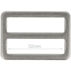 Opry Gesp Plat - Mat Silver - 32mm