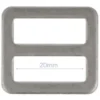 Opry Gesp Plat - Mat Silver - 20mm
