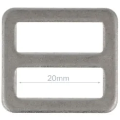 Opry Gesp Plat - Mat Silver - 20mm