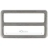 Opry Gesp Plat - Mat Silver - 40mm