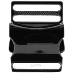 Opry Klikgesp - Dark Silver - 32mm