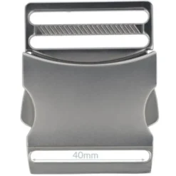 Opry Klikgesp - Mat Silver - 40mm