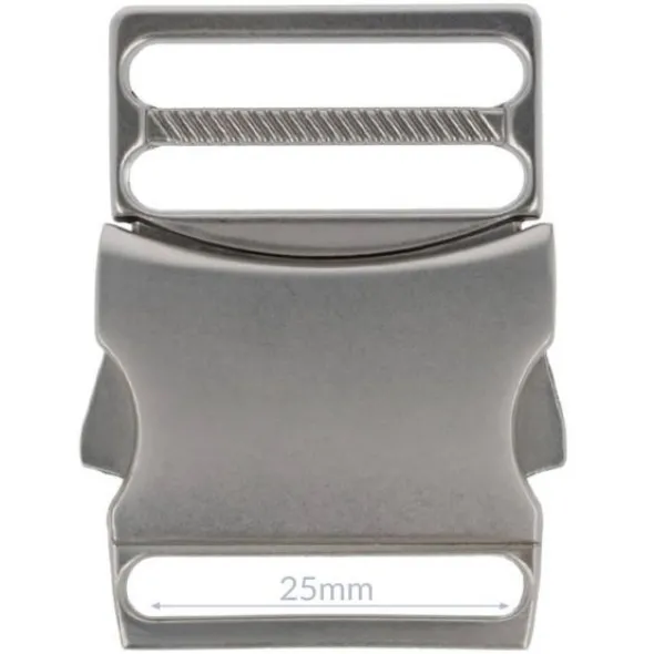 Opry Klikgesp - Mat Silver - 25mm
