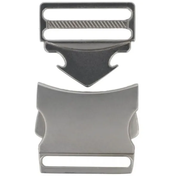 Opry Klikgesp - Mat Silver - 25mm