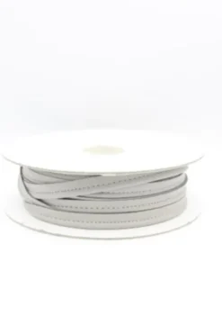 Paspelband Leer - Licht Grijs