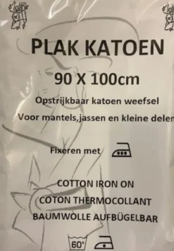 Plak Katoen - Zwart