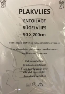 Plakvlies - 90x200cm Zwart