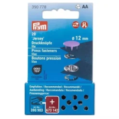Prym - Gekleurde Jersey drukknopen 12mm - Lilac