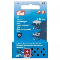 Prym - Gekleurde Jersey drukknopen 12mm - White