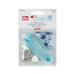 Prym Love - Jersey Drukknopen - Blauw/Wit
