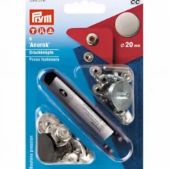 Prym - Naaivrijdrukknoop Anorak Zilver - 20mm