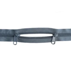 Rits met 2 Schuivers - 100cm - Niet Deelbaar - Grey