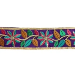 Sierband - Embroided - Pointy Flowers