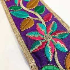 Sierband - Embroided - Pointy Flowers