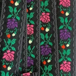 Sierband Geweven - Flowers Black