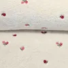 Super Soft Teddy/Borg - Flower Embroidery