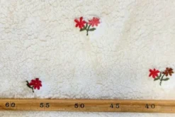 Super Soft Teddy/Borg - Flower Embroidery