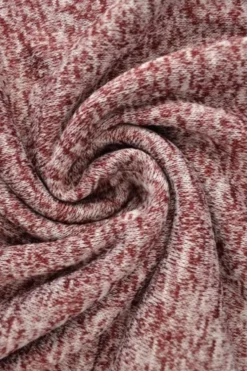 Sweat Melange - Dark Red/White