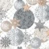 Tafelzeil - Holiday Wishes - Gold/Silver/White