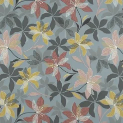 Tafelzeil - Vintage Lily on Grey