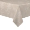 Tafelzeil - White Flower on Beige