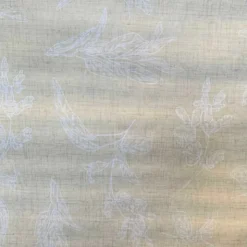 Tafelzeil - White Flower on Beige