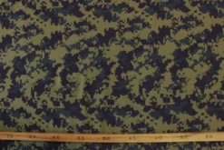 T-shirt Jersey - Blue/Petrol Art Cubes on Army Green