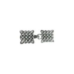 Vest-/Noorse Sluiting - Woven Square - Silver