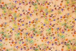 Viscose - Colorful Magical Flowers on Salmon