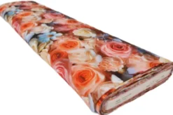 Viscose - Digital Pink/Orange/White Roses