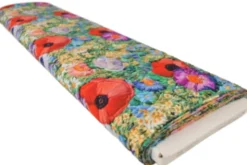 Viscose - Embroidered Flowers in a Flower field
